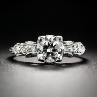 1.13 Carat Diamond Art Deco Engagement Ring - GIA G VS1
