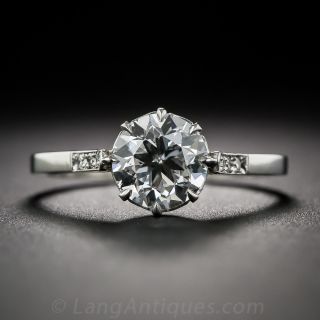 1.13 Carat European-Cut Diamond Engagement Ring - GIA F VS1 