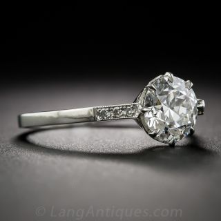 1.13 Carat European-Cut Diamond Engagement Ring - GIA F VS1 