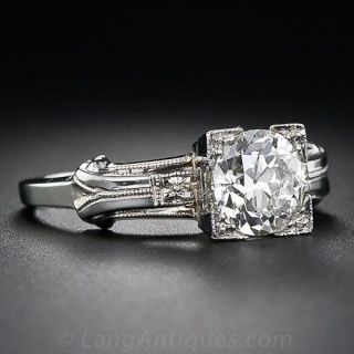 1.13 Carat Vintage Diamond Solitaire Engagement Ring