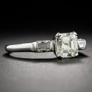 1.13 ct.  Asscher-Cut Diamond Engagement Ring