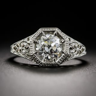 1.13 Diamond Vintage Engagement Ring