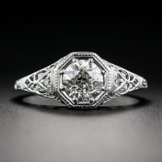 1.14 Carat Art Deco Diamond Engagement Ring