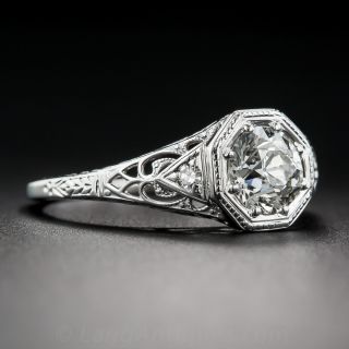 1.14 Carat Art Deco Diamond Engagement Ring