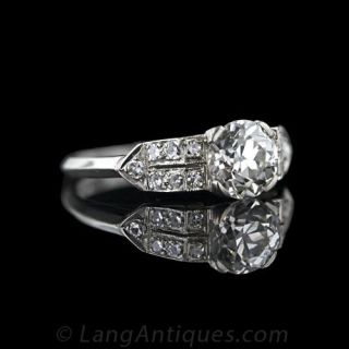 1.14 Carat Art Deco Diamond Engagement Ring