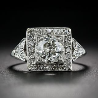 1.14 Carat Diamond Art Deco Ring