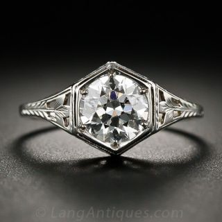 1.14 Carat Diamond Filigree Engagement Ring