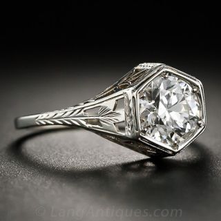 1.14 Carat Diamond Filigree Engagement Ring