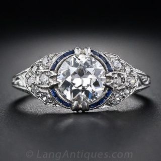1.15 Carat Art Deco Diamond Engagement Ring