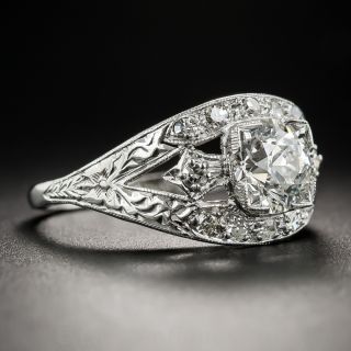 1.15 Carat Art Deco Diamond Engagement Ring - GIA I VVS2
