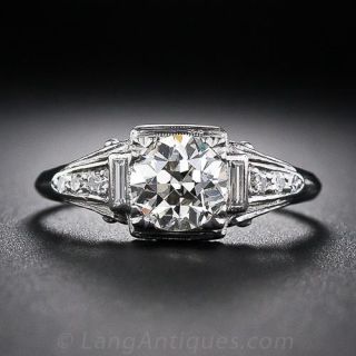 1.15 Carat Art Deco Diamond Engagement Rng