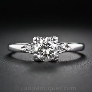 1.15 Carat Diamond and Platinum Vintage Engagement Ring