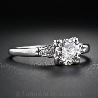 1.15 Carat Diamond and Platinum Vintage Engagement Ring