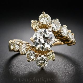 1.16 Carat Center Yellow Diamond Ring 