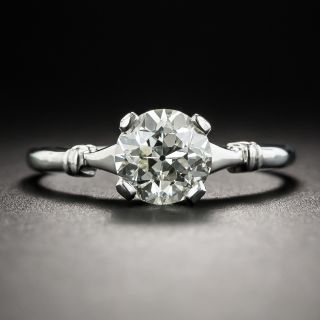 1.16 Carat Diamond Mid-Century Solitaire Engagement Ring - GIA M VS1