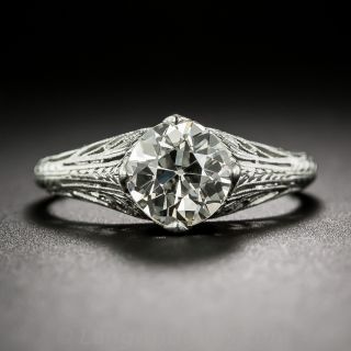 1.16 Carat Edwardian Platinum and Diamond Engagement Ring