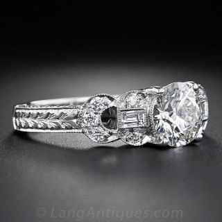 1.16 Carat European-Cut Diamond Engagement Ring