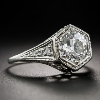 1.16 ct. Art Deco Diamond and Platinum Engagement Ring