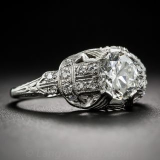 1.17 Carat Diamond Art Deco Engagement Ring  