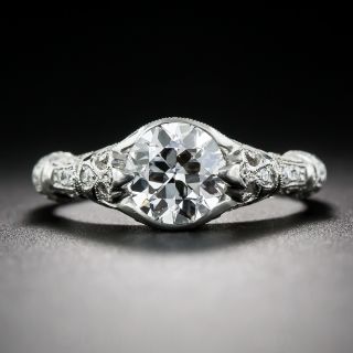 1.17 Carat Diamond Edwardian/Deco Style Ring GIA E VS2