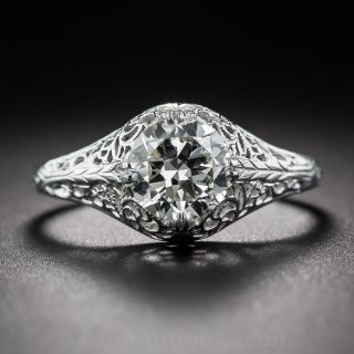 1.17 Carat Diamond GIA J-SI1 Vintage Engagement Ring - 2