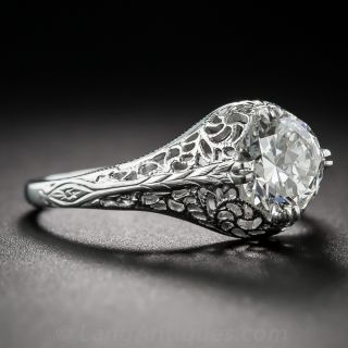 1.17 Carat Diamond GIA J-SI1 Vintage Engagement Ring