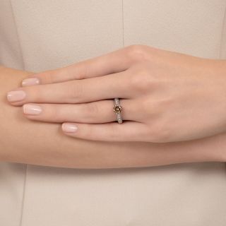1.17 Carat Natural Orangy-Brown Diamond Ring - GIA
