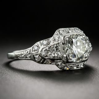 1.18 Carat Art Deco Diamond Engagement Ring