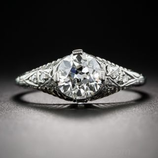 1.18 Carat Diamond Art Deco Engagement Ring - GIA I/VVS2