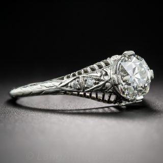 1.18 Carat Diamond Art Deco Engagement Ring - GIA I/VVS2