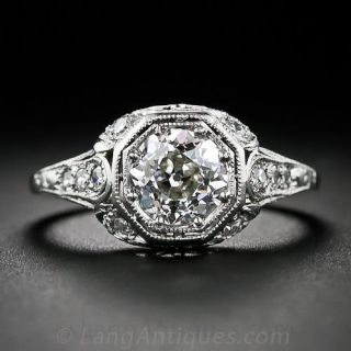 1.19 Carat Diamond Antique Engagement Ring