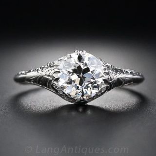1.19 Carat Diamond Edwardian Engagement Ring