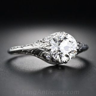 1.19 Carat Diamond Edwardian Engagement Ring