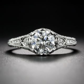 1.19 Carat European-Cut Diamond Ring
