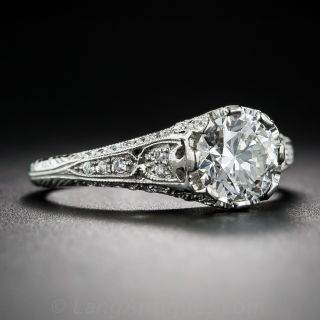 1.19 Carat European-Cut Diamond Ring