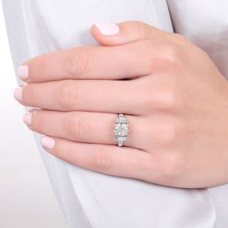 1.19 Carat Modified Cushion Cut Diamond Ring - GIA K VVS2