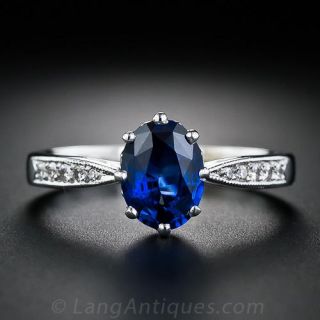 1.19 Carat Sapphire and Diamond Ring