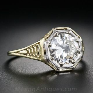 1.19 Carat Vintage Engagement  Ring