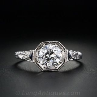 1.20 Carat Art Deco Diamond Engagement Ring