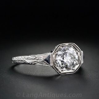 1.20 Carat Art Deco Diamond Engagement Ring