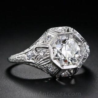 1.20 Carat Art Deco Diamond Engagement Ring