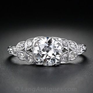 1.20 Carat Art Deco Diamond Engagement Ring