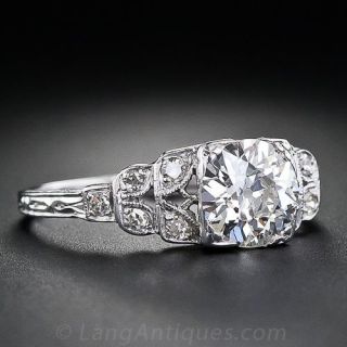 1.20 Carat Art Deco Diamond Engagement Ring