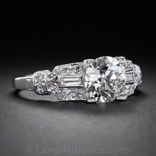 1.20 Carat Art Deco Diamond Engagement Ring