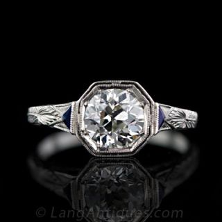 1.20 Carat Art Deco Diamond Engagement Ring