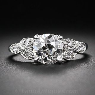  1.20 Carat Art Deco Platinum and Diamond Ring