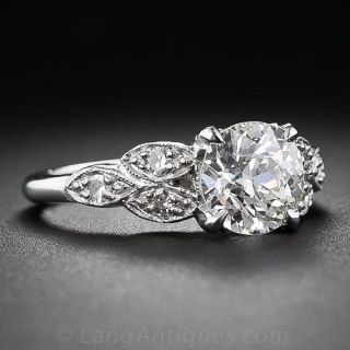  1.20 Carat Art Deco Platinum and Diamond Ring