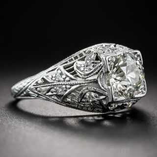 1.20 Carat Diamond Art Deco Engagement Ring