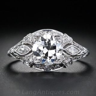 1.20 Carat Diamond Art Deco Engagement Ring