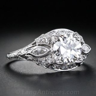 1.20 Carat Diamond Art Deco Engagement Ring
